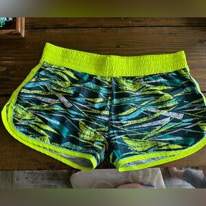 Under Armour Gray and Neon Yellow Athletic Shorts